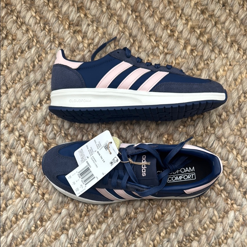 Adidas Cloudfoam Navy and Pink Shoes